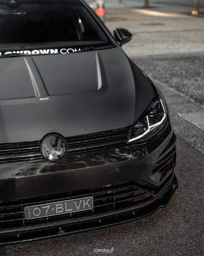 Volkswagen GTI MK7.5 Dry Carbon Fiber Full Bodykit , Front Lip , Upper Valance, Front Fenders, Hood, Side Skirts, Rear Diffuser, Roof Spoiler