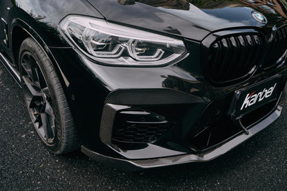 BMW X3M F97 2019-2021 Dry Carbon Fiber Full Bodykit , Front Lip , Upper Valance, Rear Diffuser , Fog Lamp Trim , Side skirts