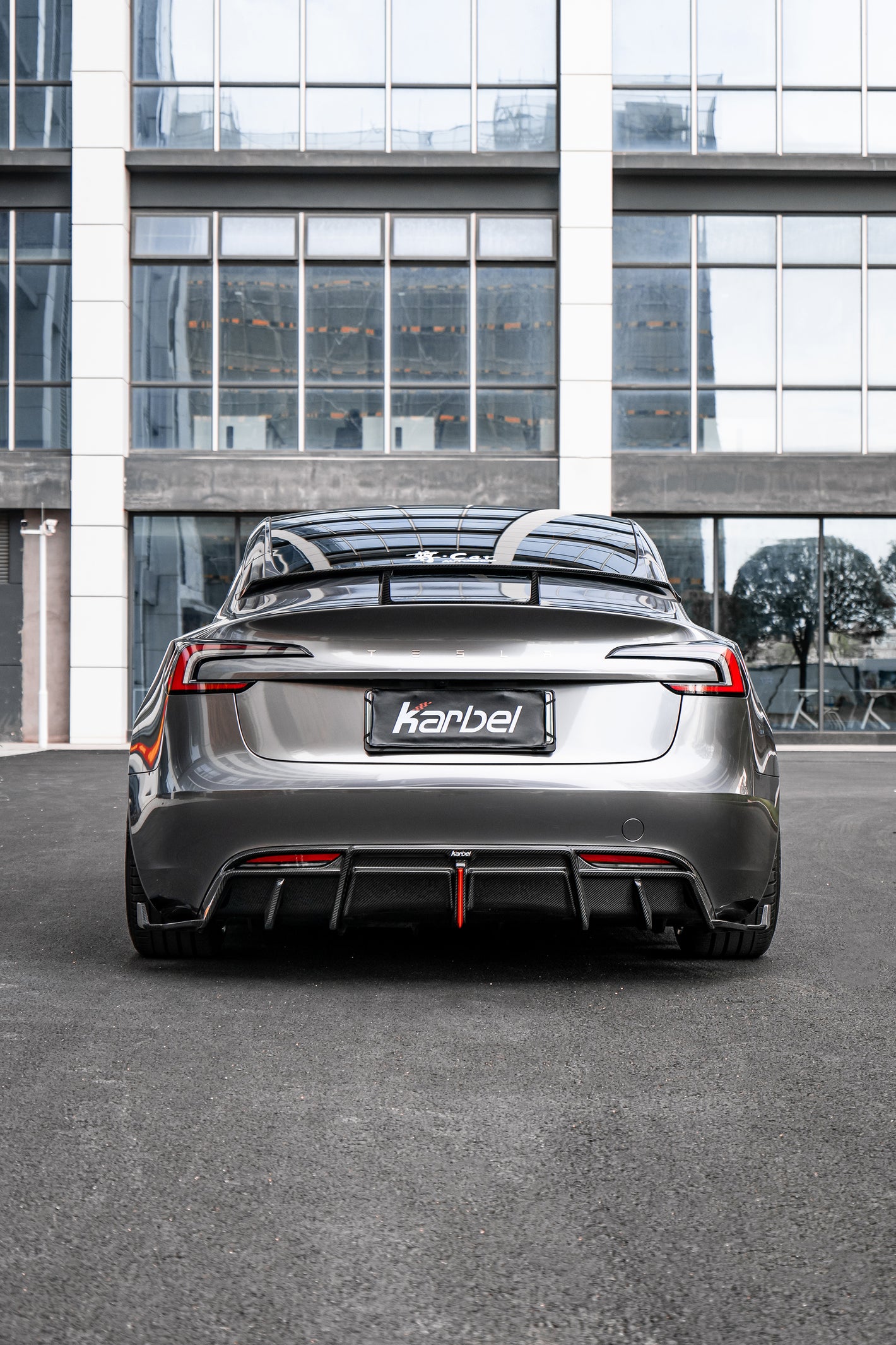 Tesla Model 3 Highland Dry Carbon Fiber Full Bodykit , Front Lip , Side Skirts , Diffuser , Spoiler