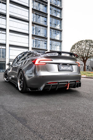 Tesla Model 3 Highland Dry Carbon Fiber Full Bodykit , Front Lip , Side Skirts , Diffuser , Spoiler